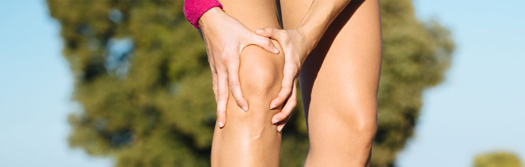 Close up of knee.
